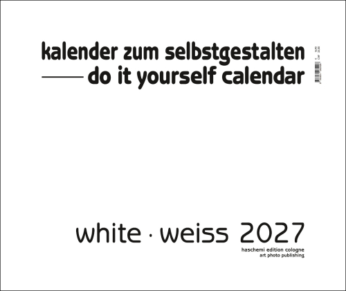 WHITE . WEISS BLANKOKALENDER . DIY . BASTEL . SELBSTGESTALTEN